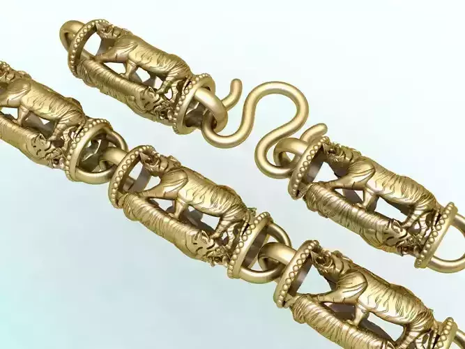 Tiger necklace - Chain necklaces - Tiger bracelet - N1141