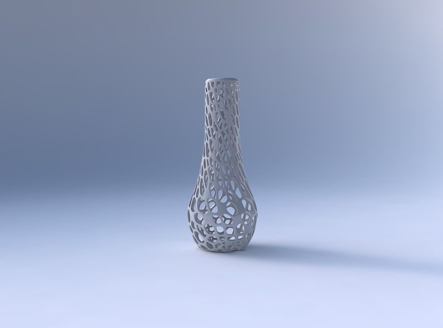 Vase curved 2 with twisted organic lattice 2 3D print model_4