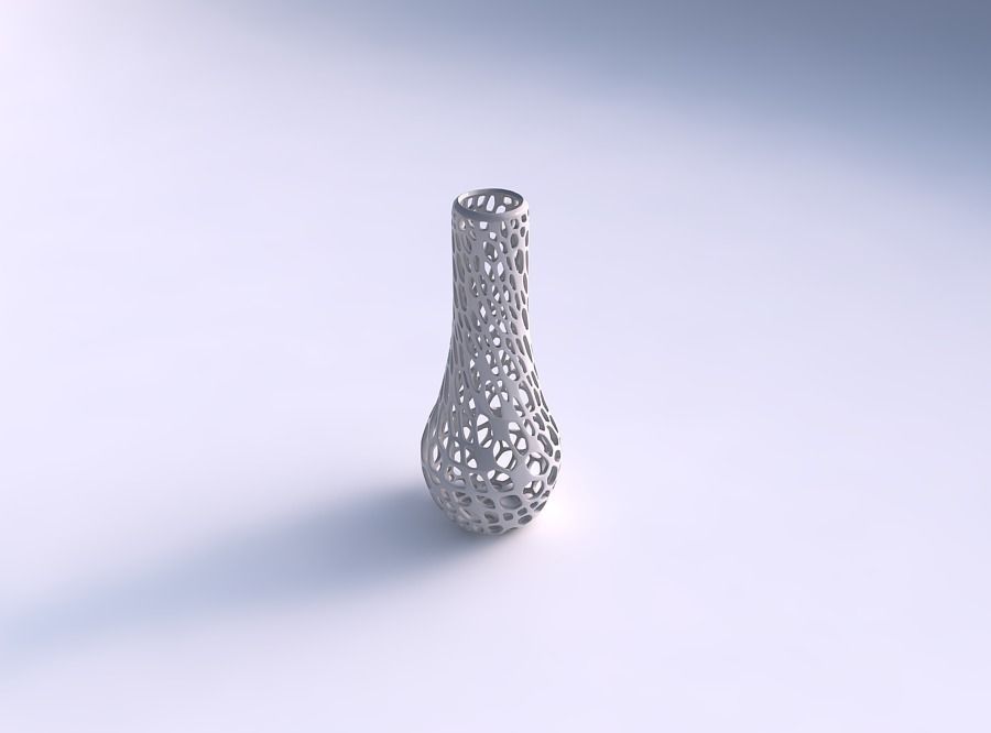 Vase curved 2 with twisted organic lattice 2 3D print model_0