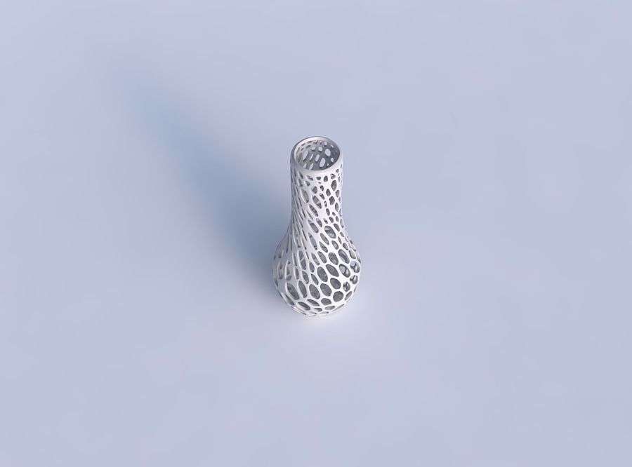 Vase curved 2 with twisted organic lattice 2 3D print model_1