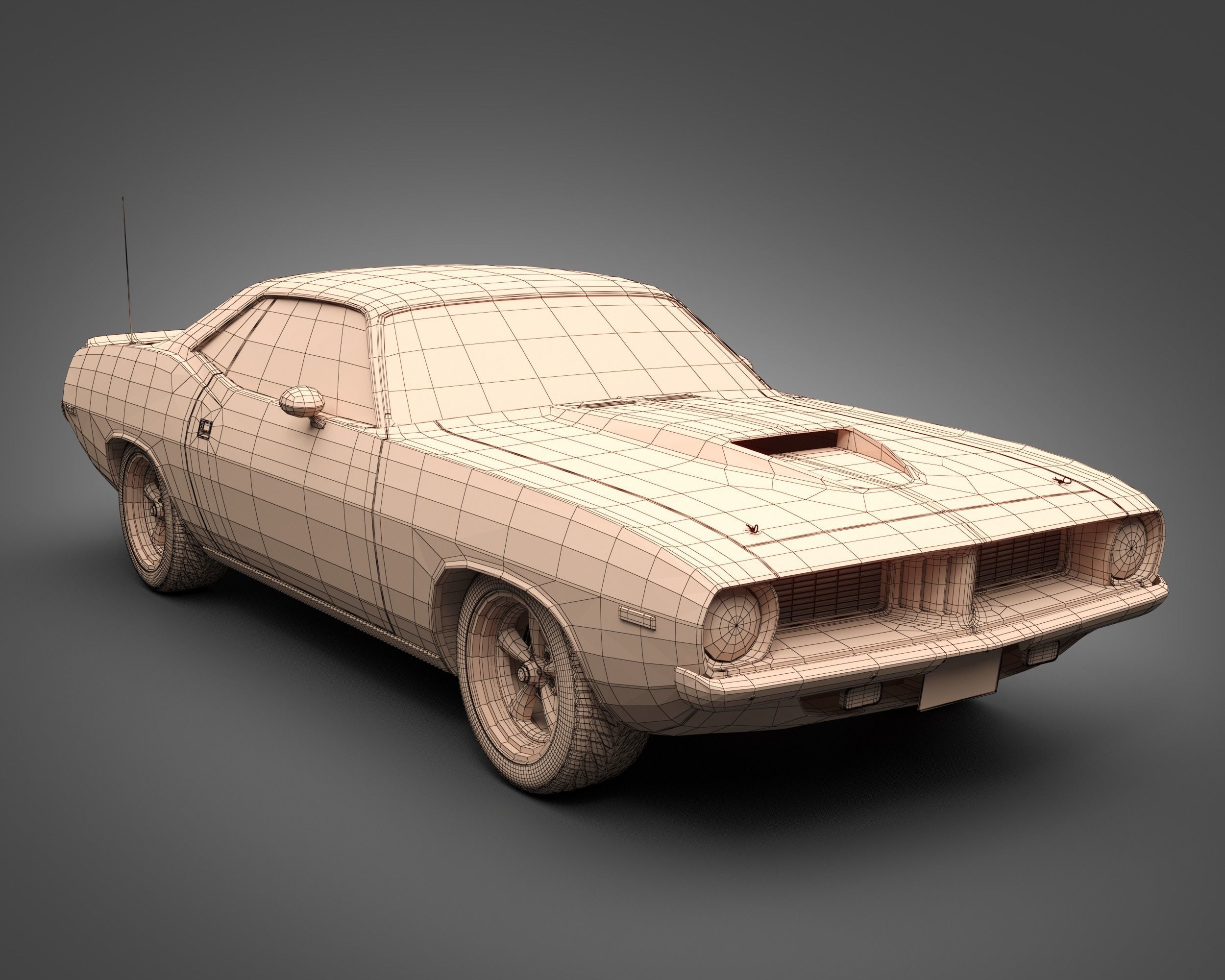 1972 Plymouth AAR Cuda 3D model_12
