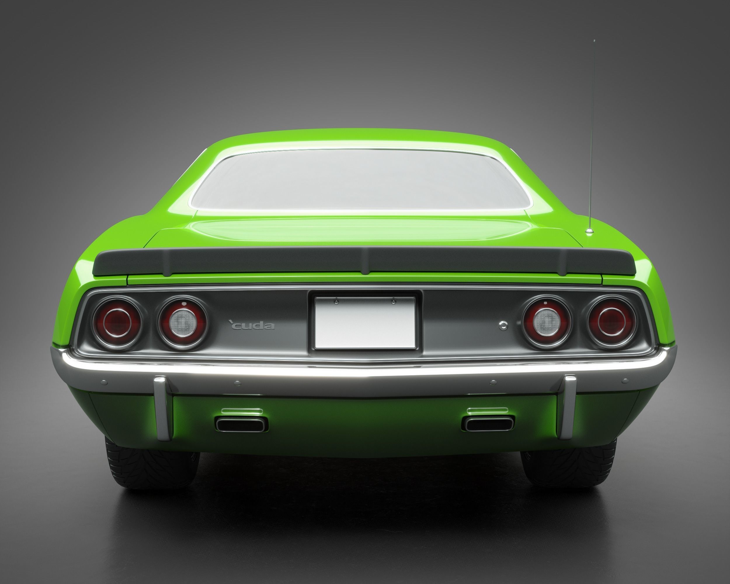 1972 Plymouth AAR Cuda 3D model_3