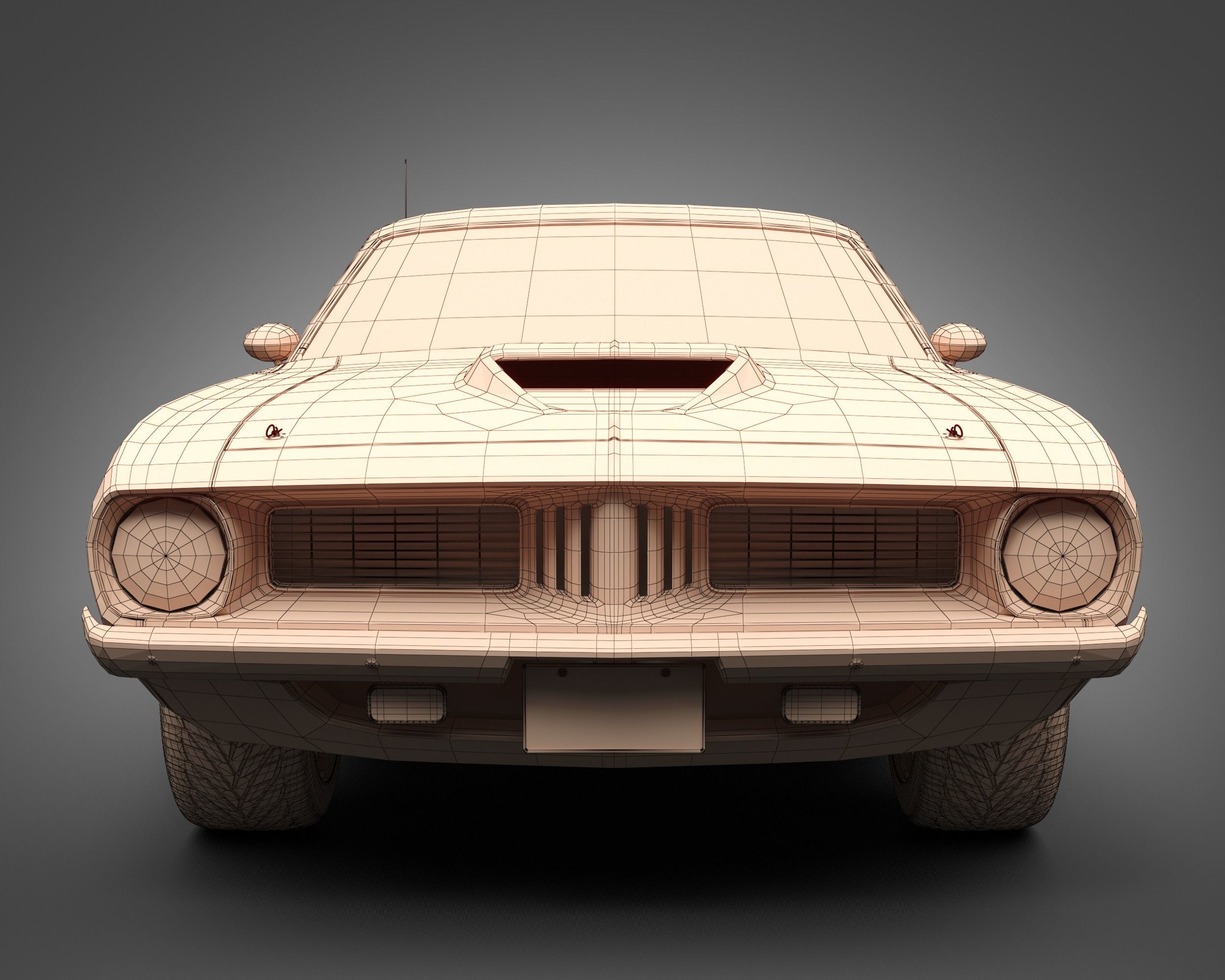 1972 Plymouth AAR Cuda 3D model_9