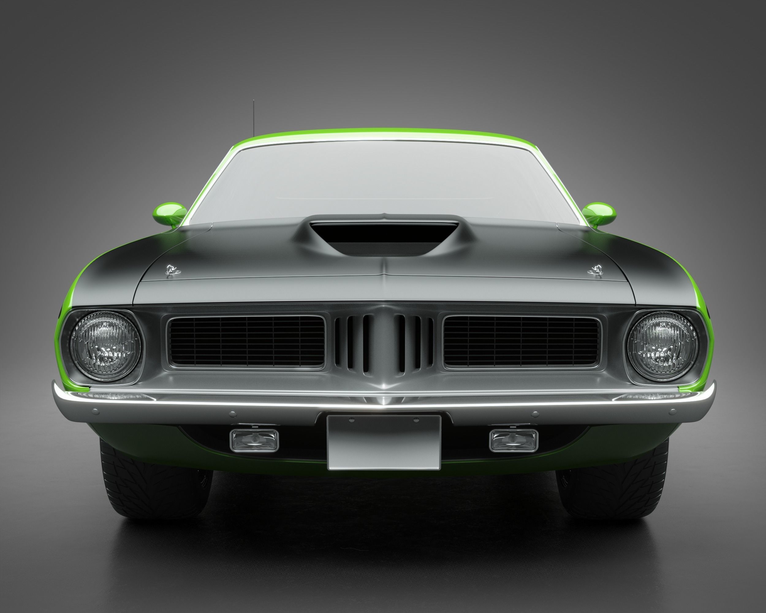 1972 Plymouth AAR Cuda 3D model_2