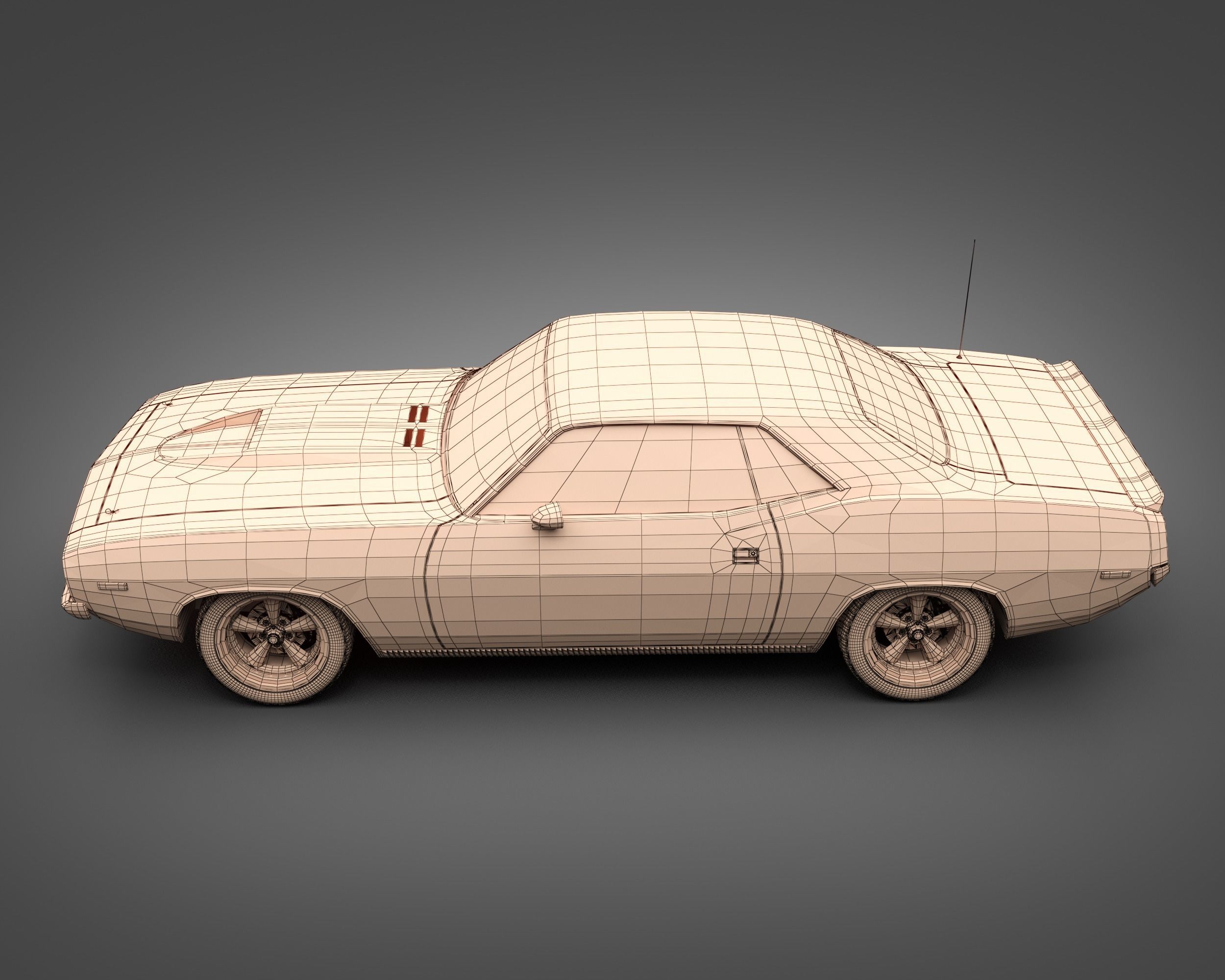 1972 Plymouth AAR Cuda 3D model_11