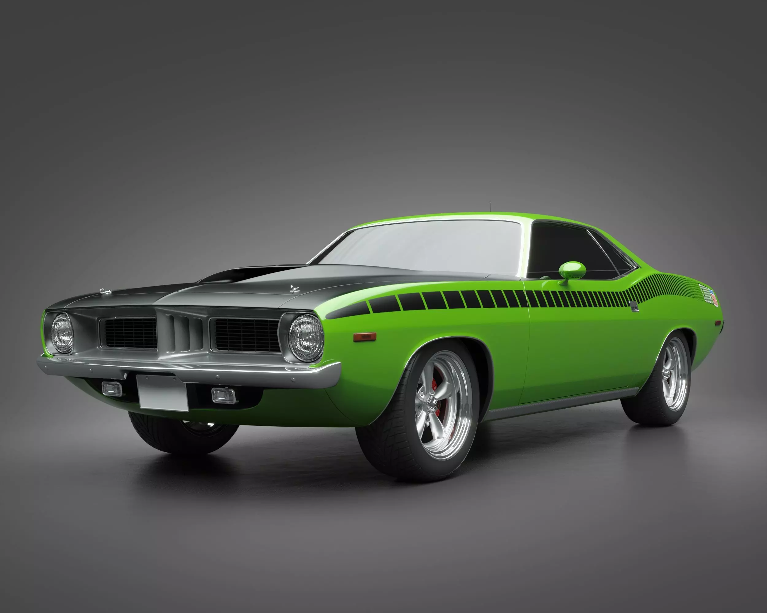 1972 Plymouth AAR Cuda 3D model_0