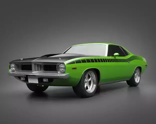 1972 Plymouth AAR Cuda 3D model