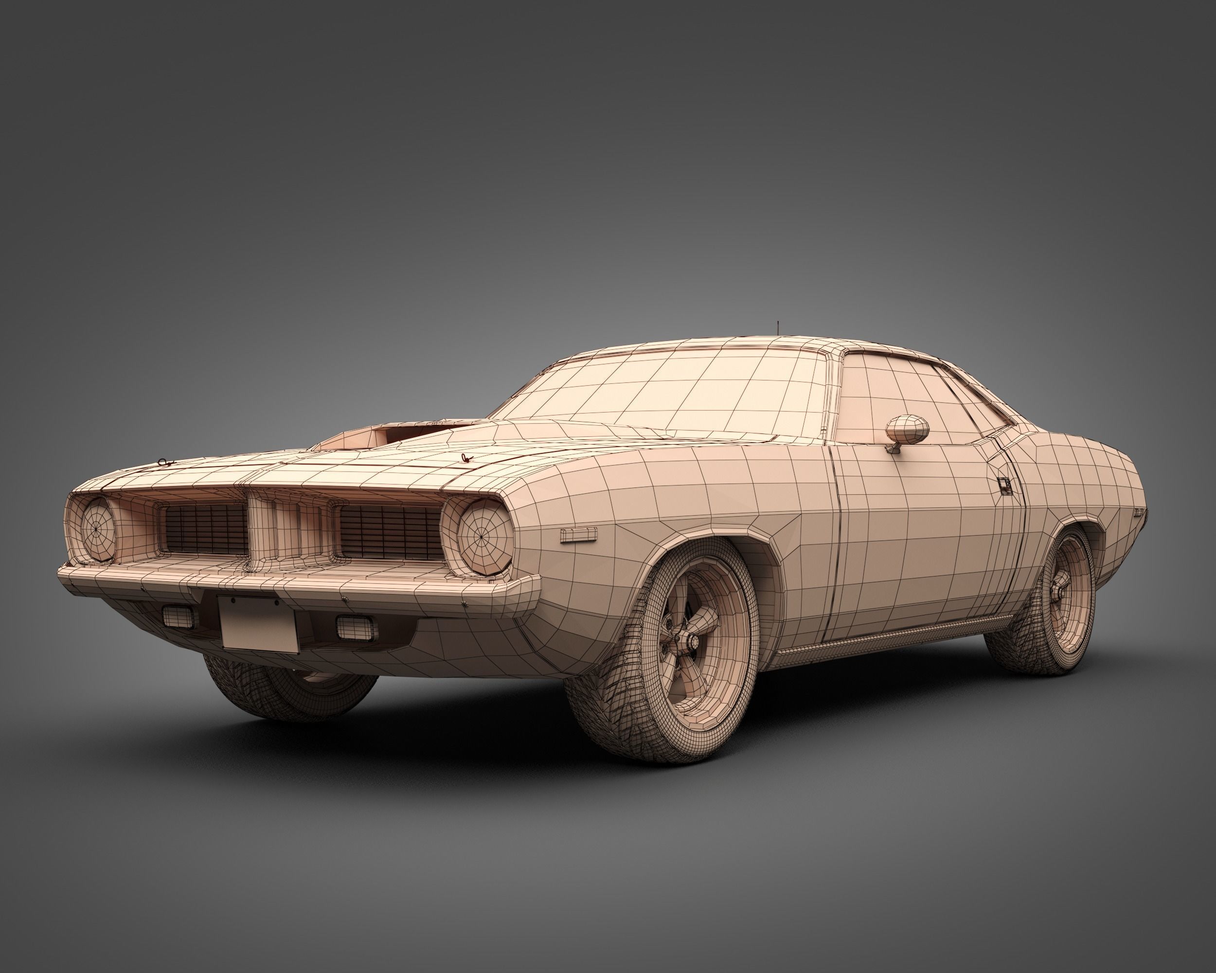 1972 Plymouth AAR Cuda 3D model_7