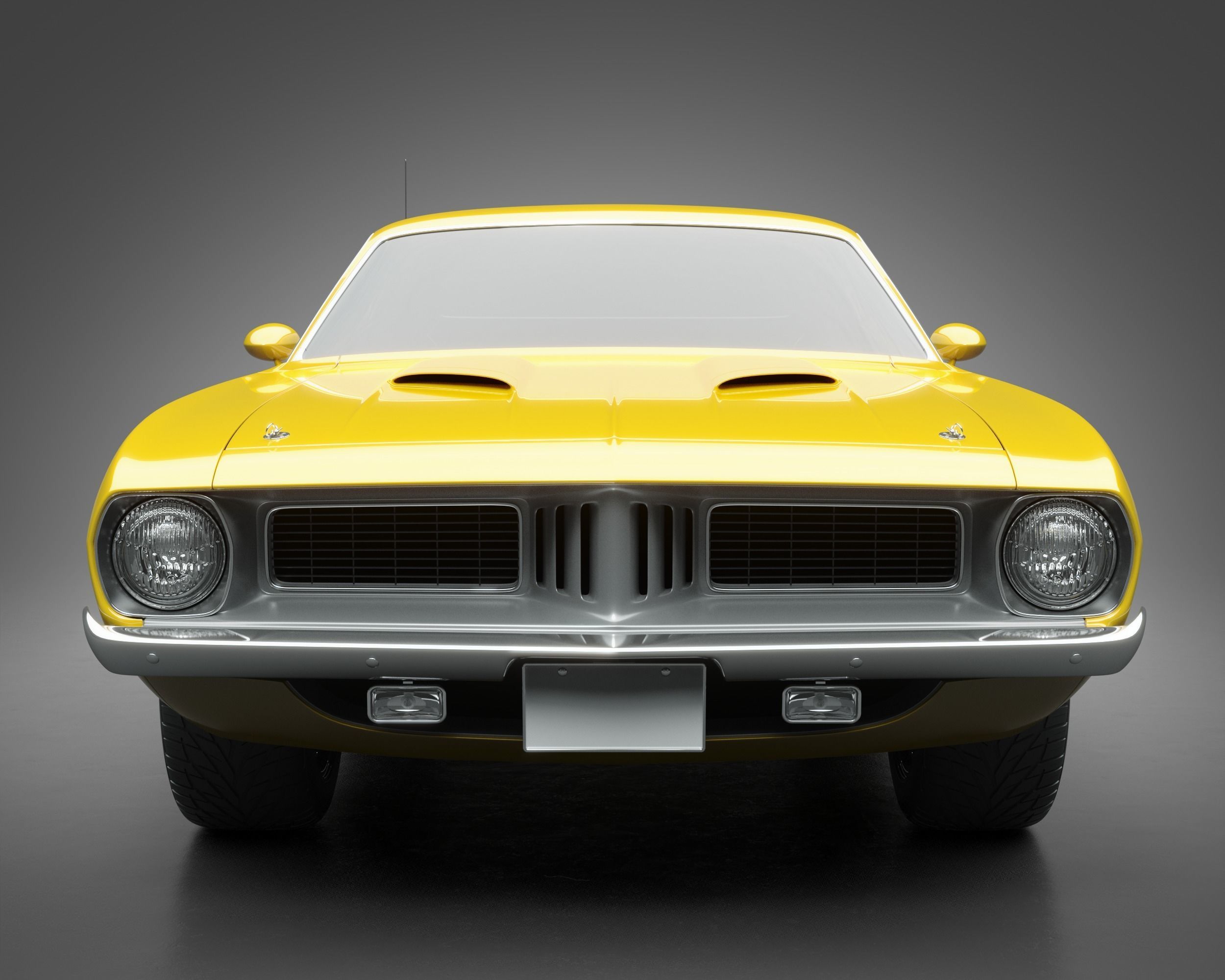 1972 Plymouth Cuda 440 3D model_2