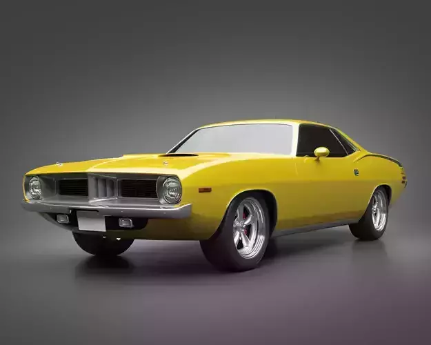 1972 Plymouth Cuda 440 3D model