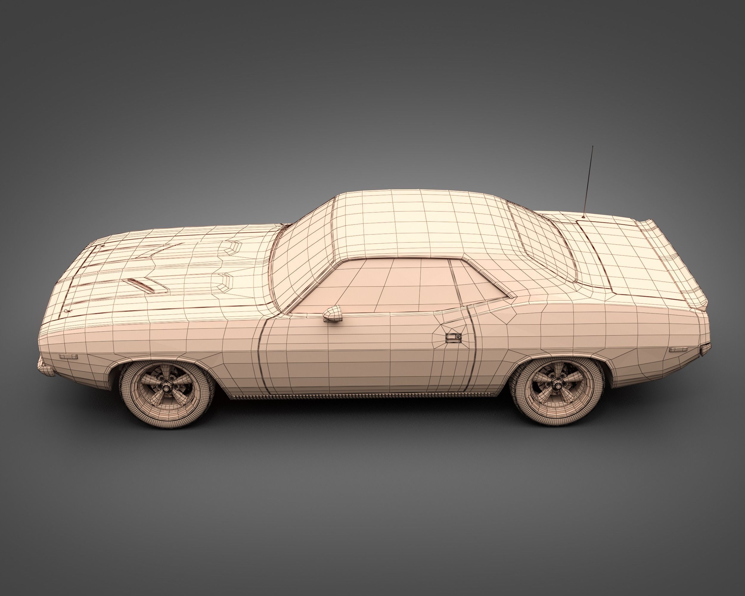 1972 Plymouth Cuda 440 3D model_11