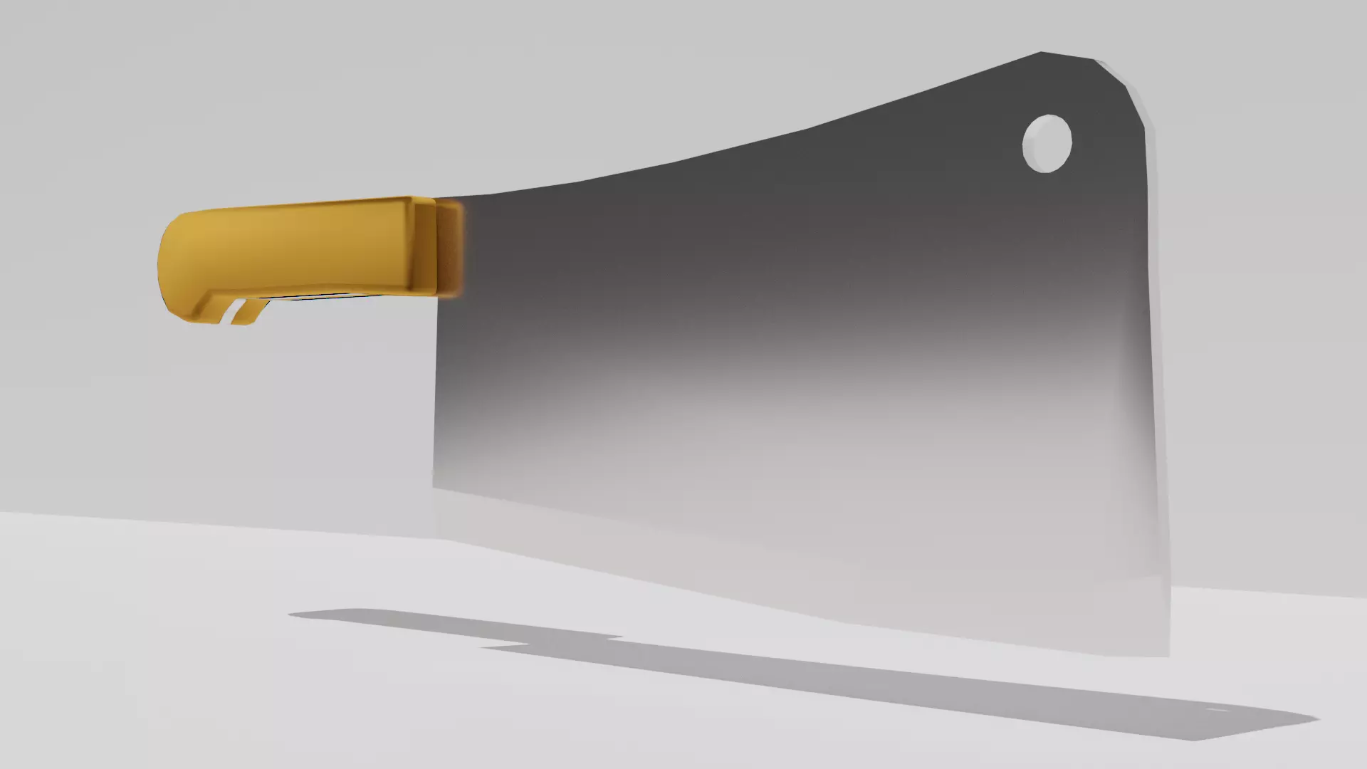 Butcher Knife Free low-poly 3D model_0