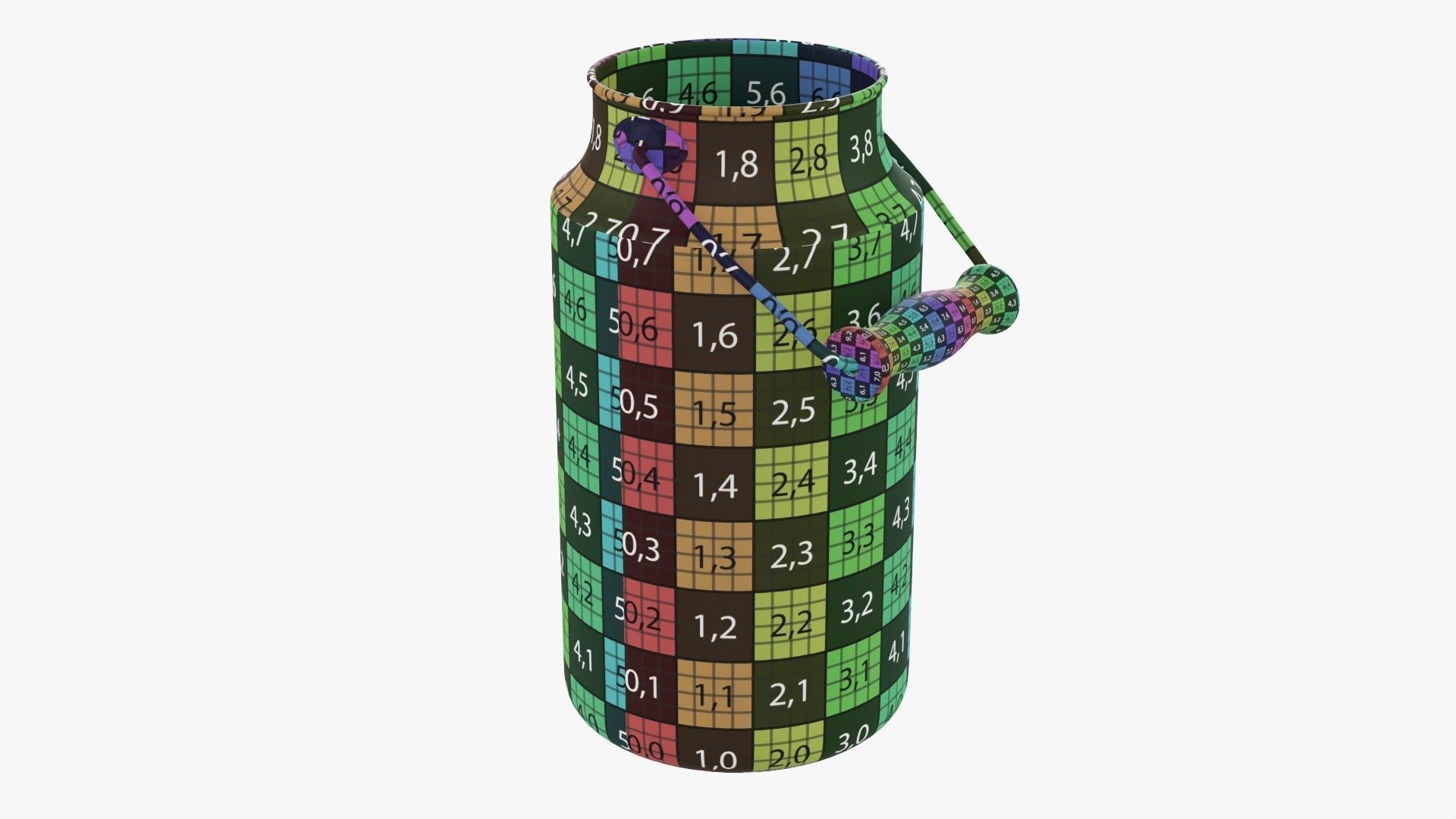 Milk can aluminum 01 3D model_10