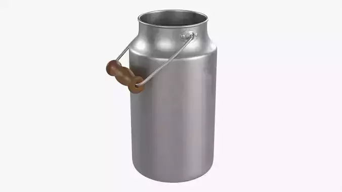 Milk can aluminum 01