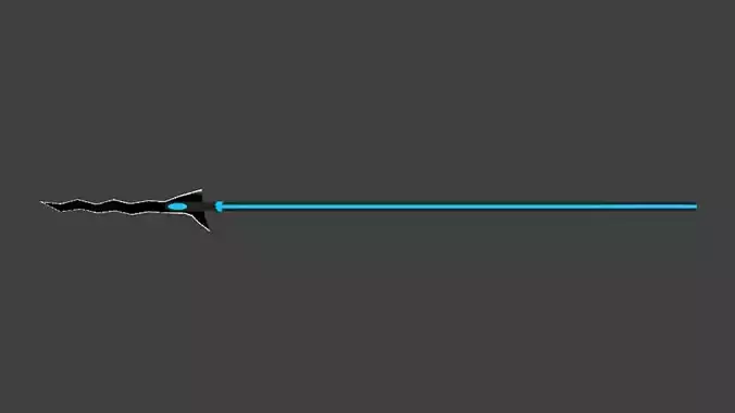 Lance-7 black and blue Low-poly 3D model