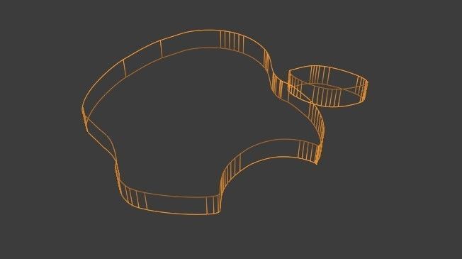 apple logo Free low-poly 3D model_4