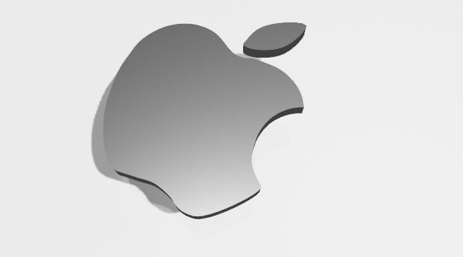 apple logo Free low-poly 3D model_1