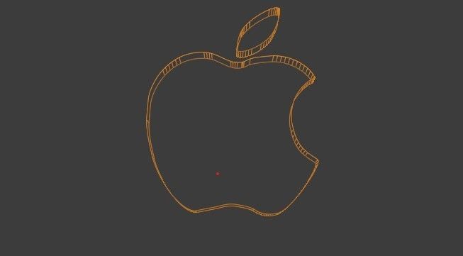 apple logo Free low-poly 3D model_2