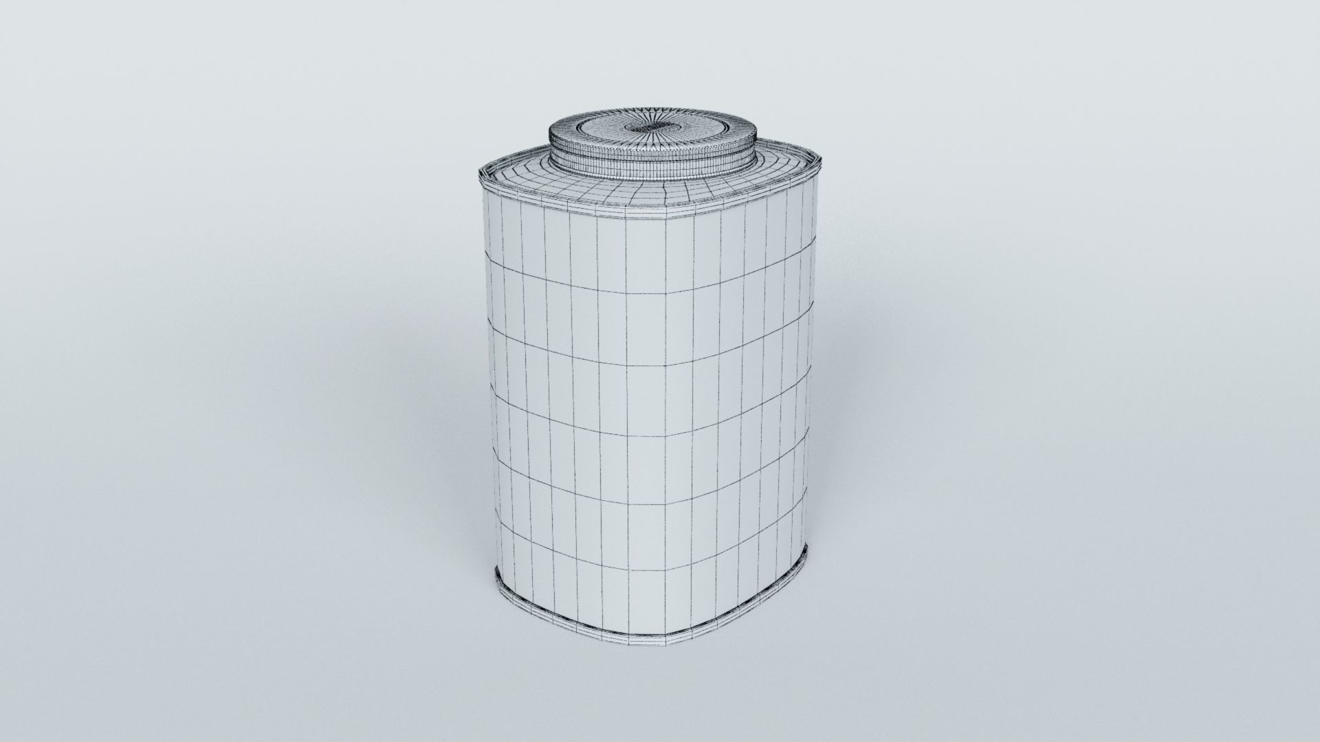 Steel can 3D model_1