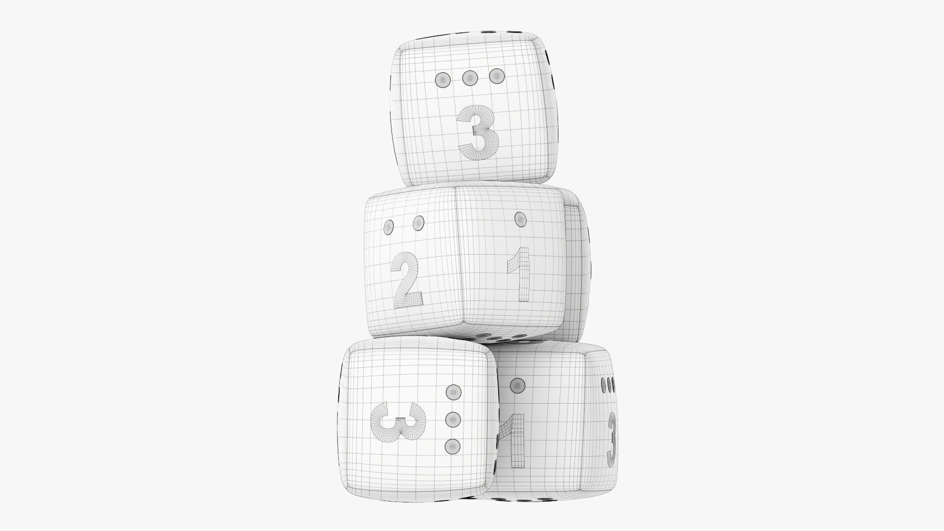 Soft baby cubes with numbers 01 3D model_10