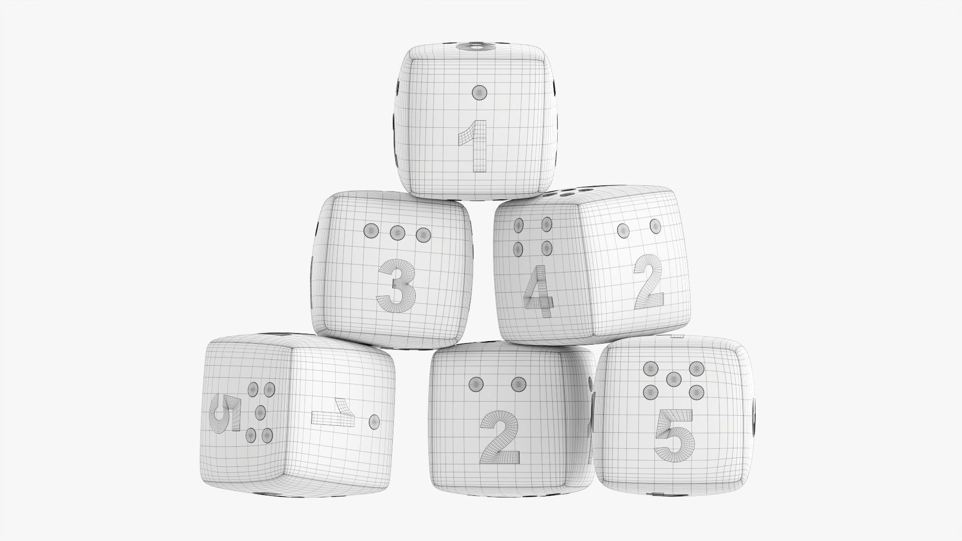 Soft baby cubes with numbers 01 3D model_9