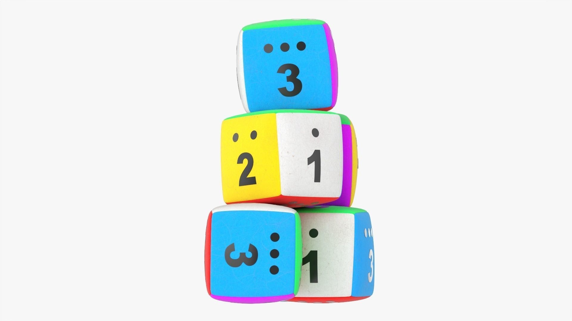 Soft baby cubes with numbers 01 3D model_4