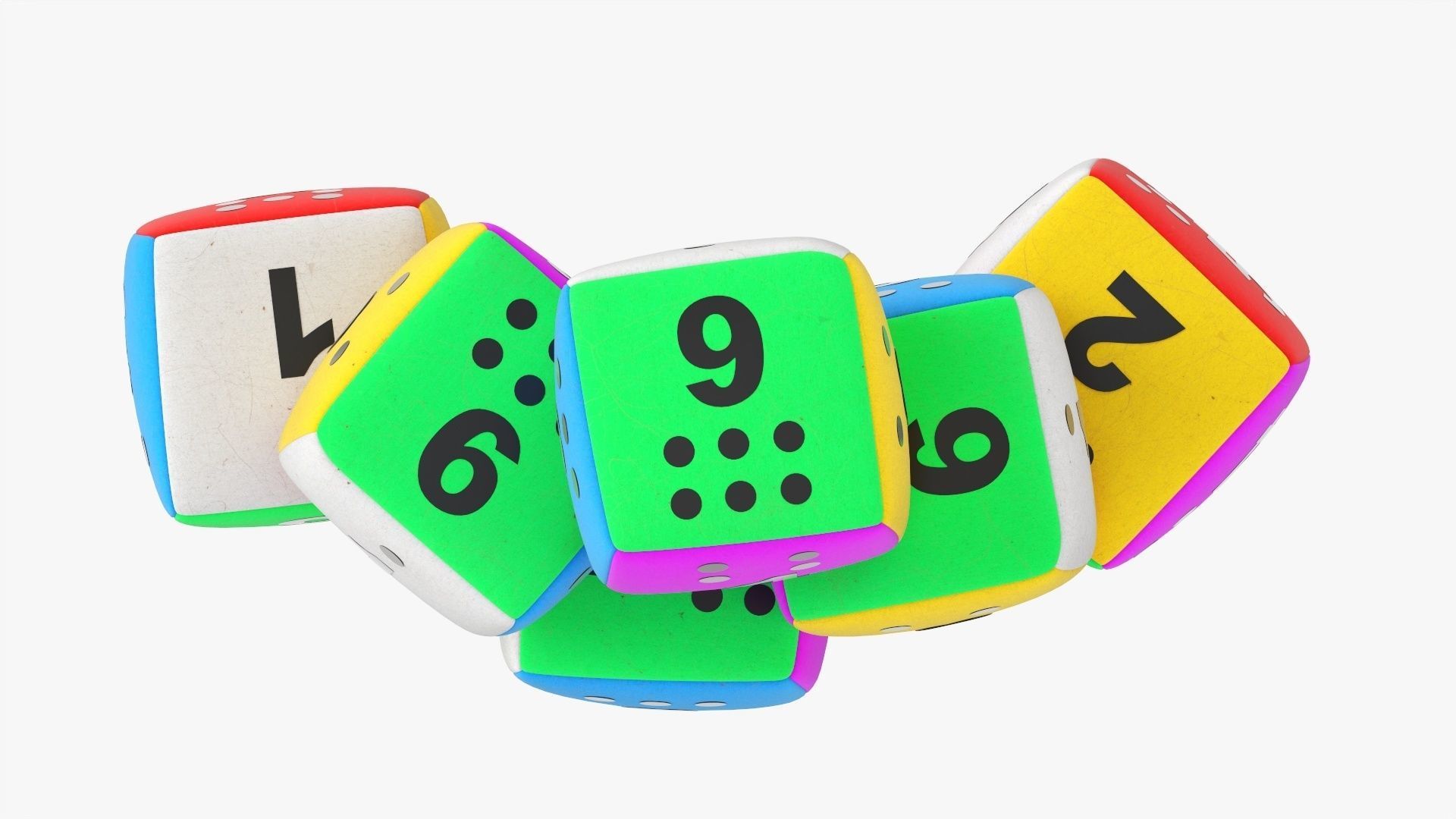 Soft baby cubes with numbers 01 3D model_5