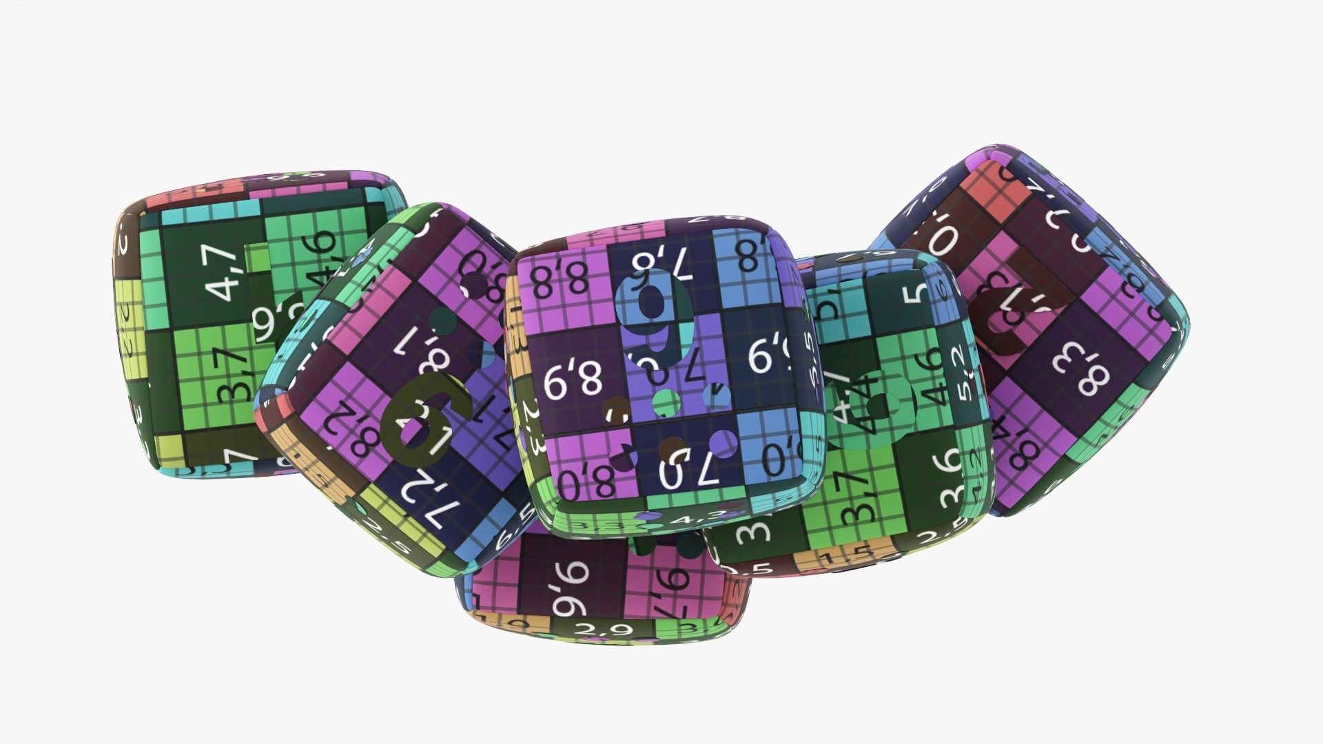 Soft baby cubes with numbers 01 3D model_17