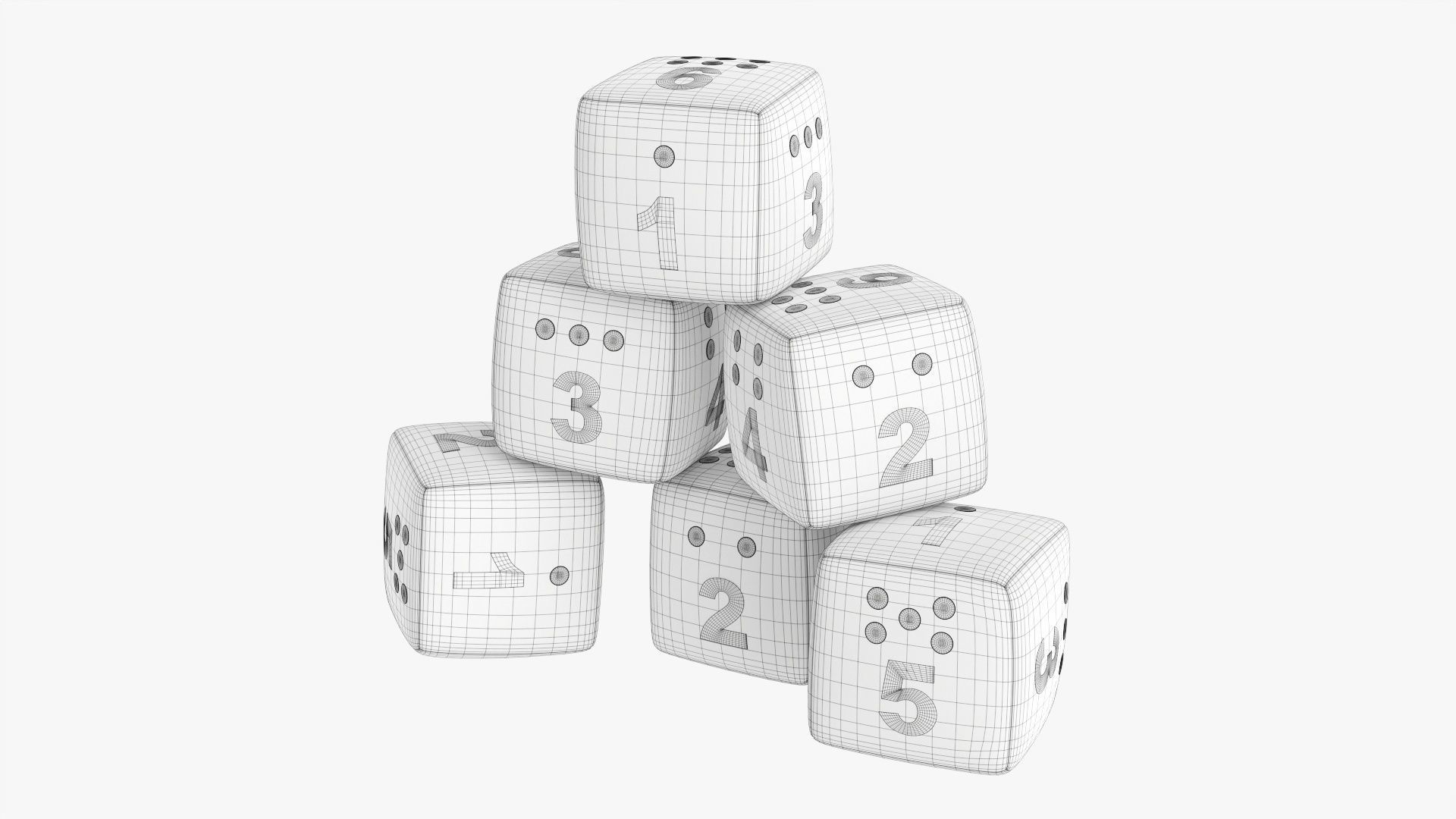 Soft baby cubes with numbers 01 3D model_6