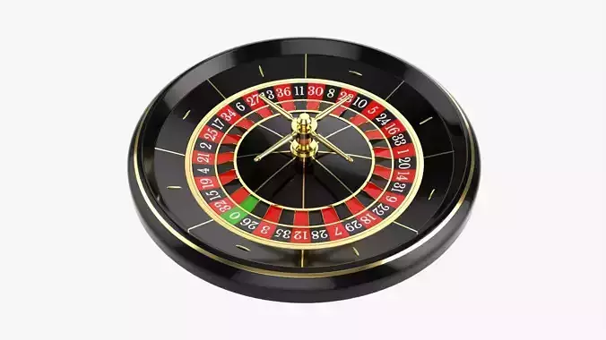 Casino roulette wheel 02 3D model