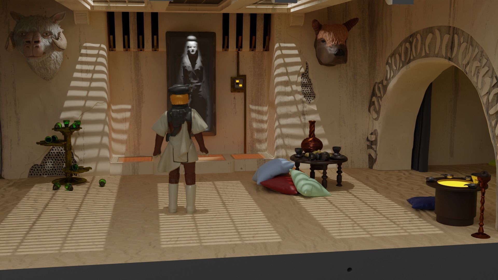 Jabbas Throne Room - Set 5a - Trophy room Attributes 1-12 scale 3D print model_19