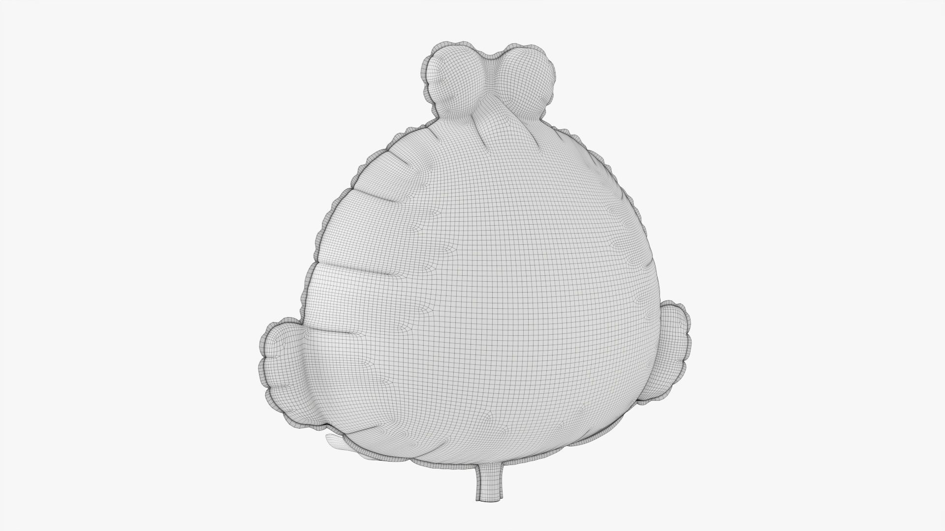 Frog decoration foil balloon 12 3D model_7