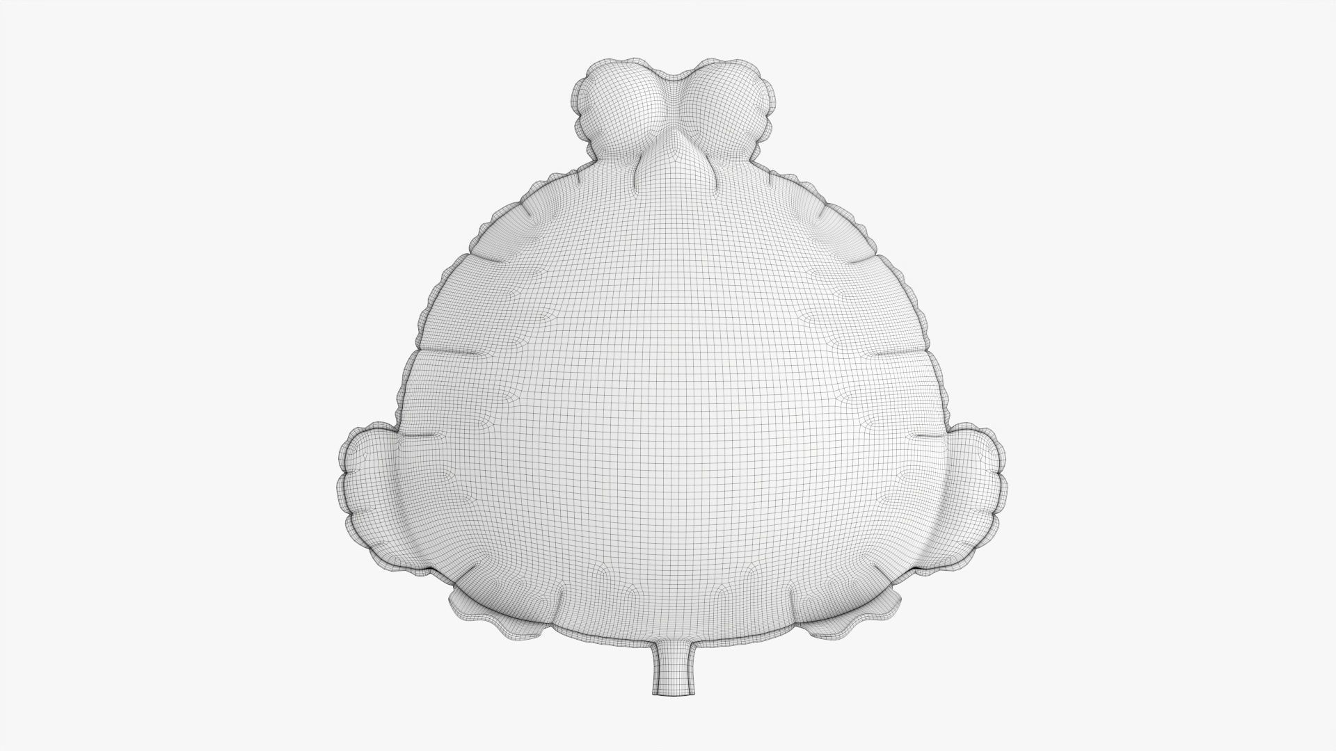 Frog decoration foil balloon 12 3D model_6