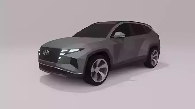 Hyundai Tucson 2021 low poly 3D model