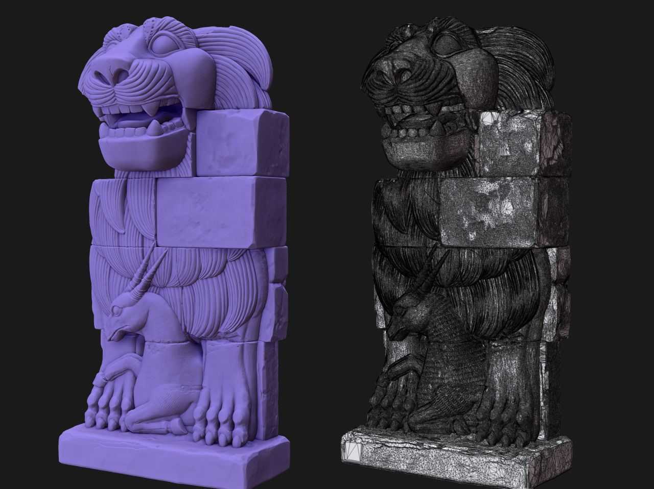 Lion of Al-Lat  sculpture 3D print model_6