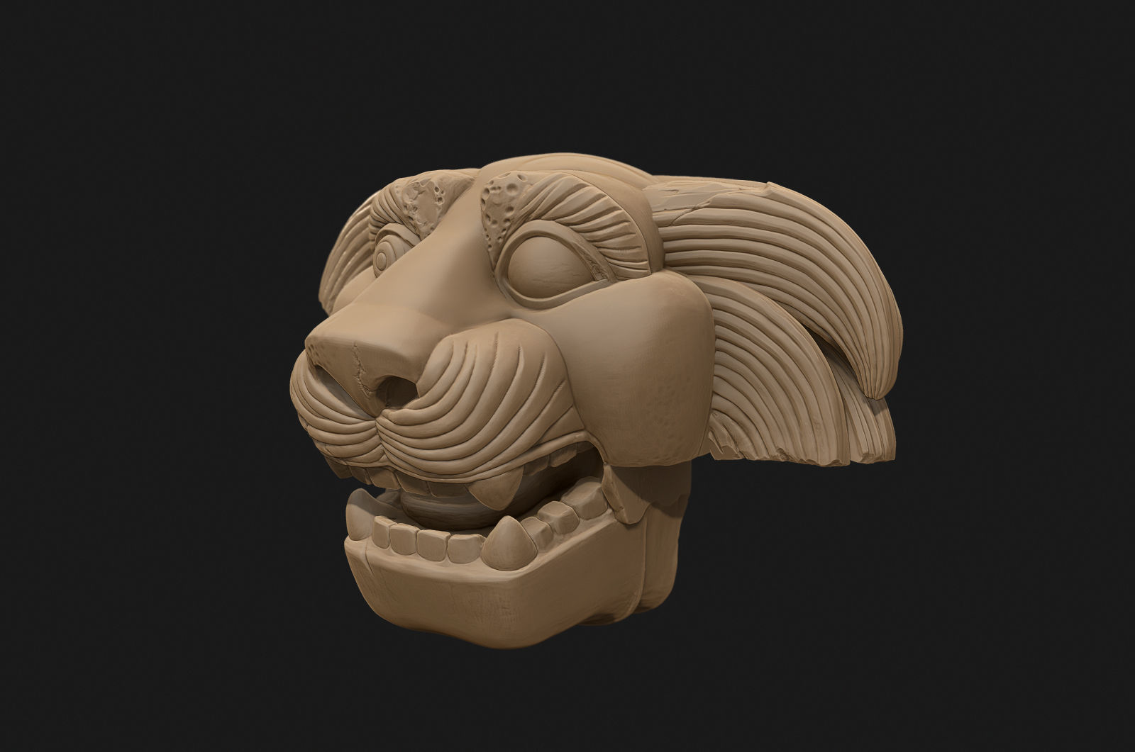Lion of Al-Lat  sculpture 3D print model_3