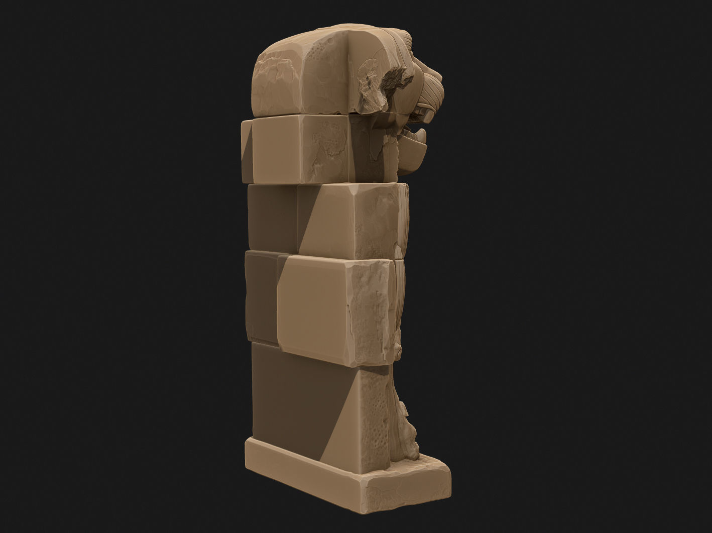 Lion of Al-Lat  sculpture 3D print model_4