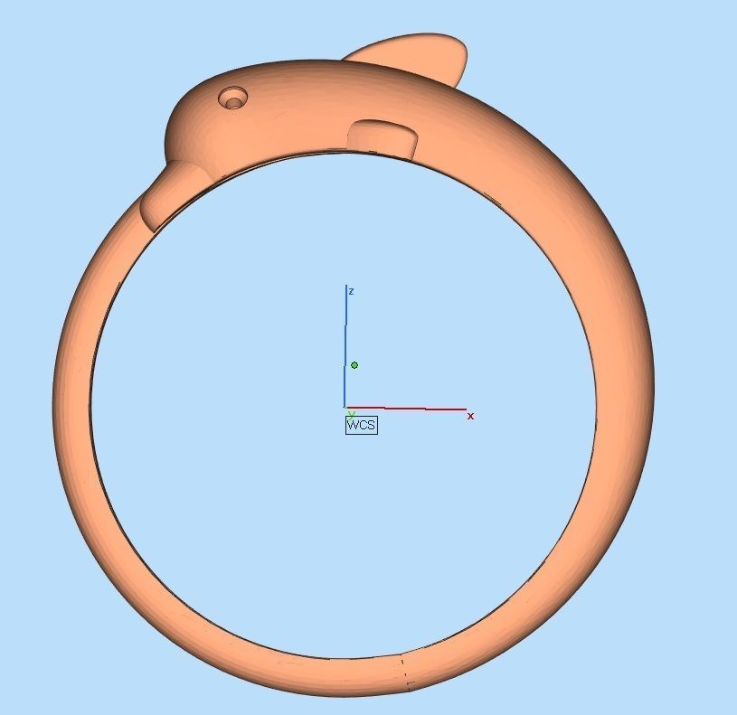 Dolphin Diamond Ring for woman 3D print model_6