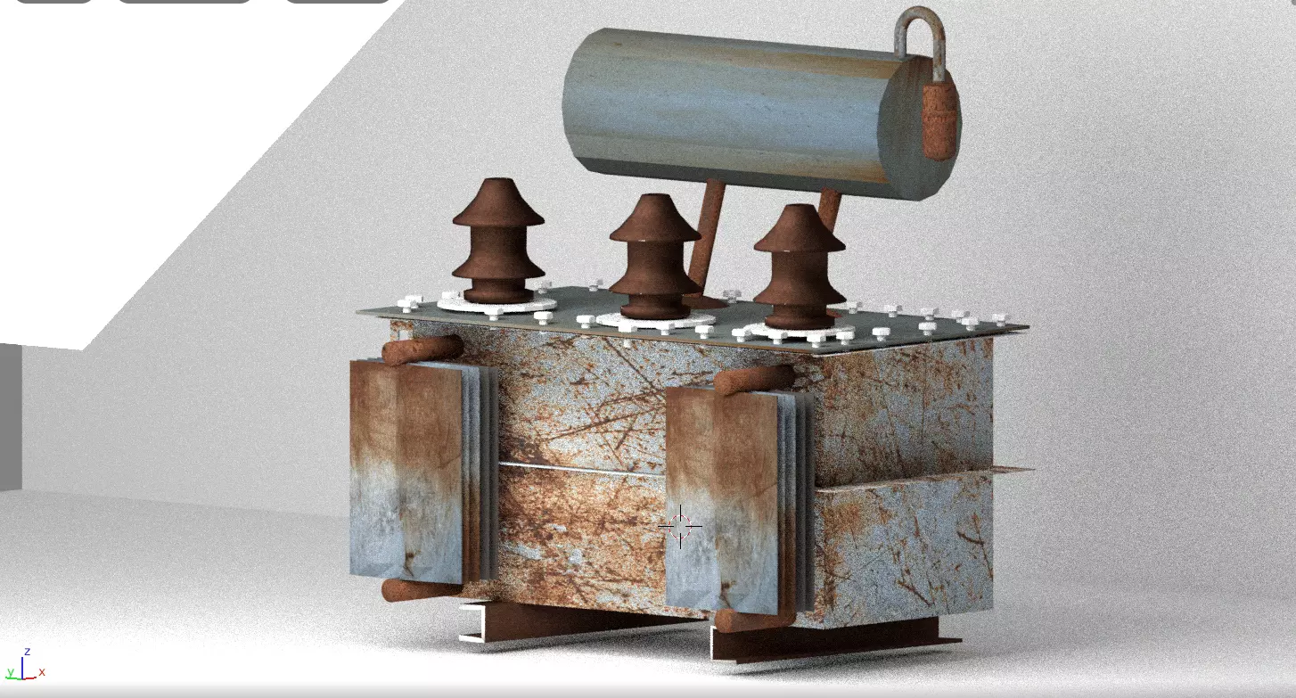 Electric 3d transformer  3D model_0