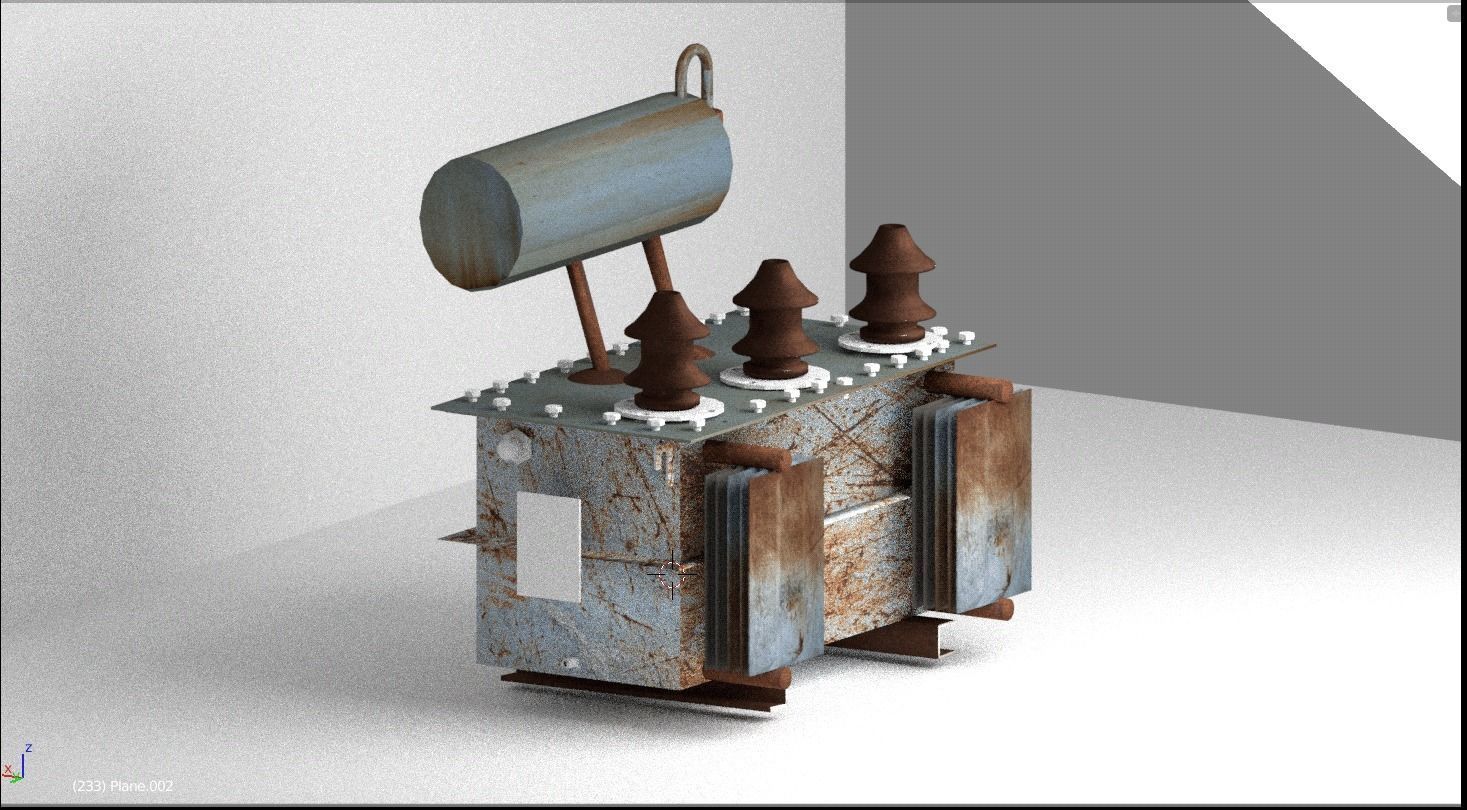 Electric 3d transformer  3D model_2