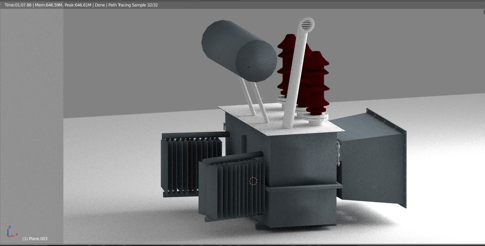 Electric 3d transformer  3D model_4