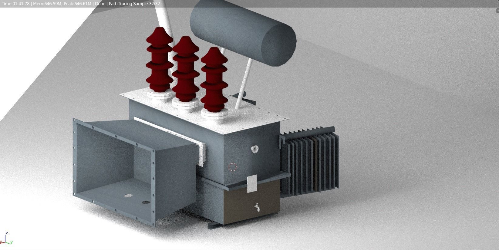 Electric 3d transformer  3D model_3