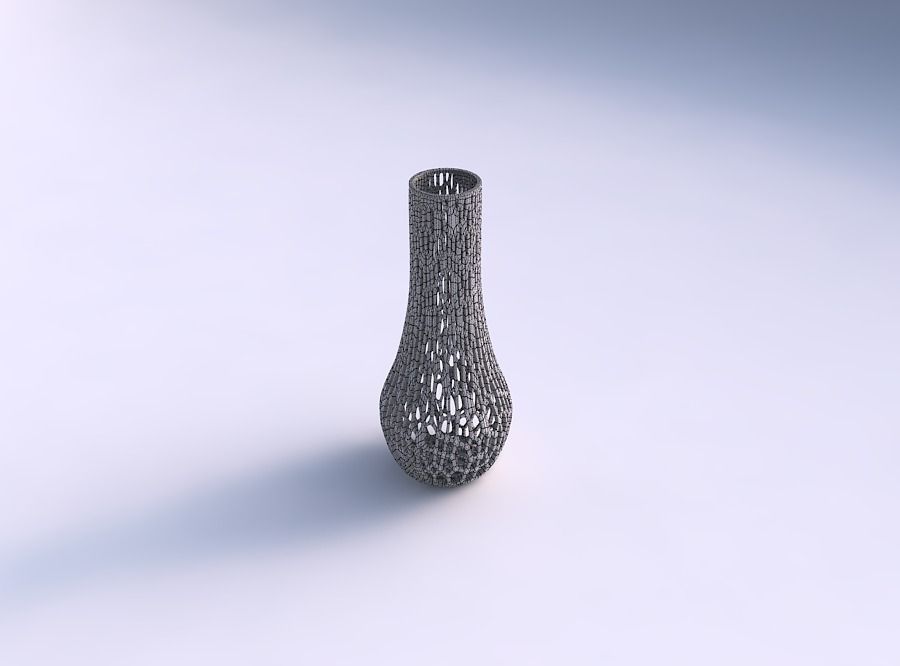 Vase curved 2 with fine organic lattice 3D print model_5