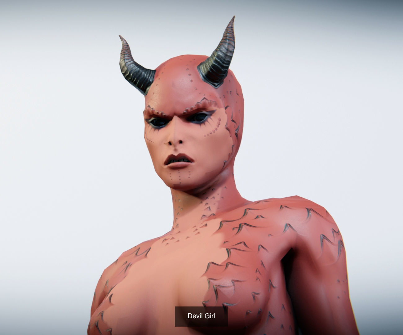 Demon Model Girl and Man 3D Model Collection_5