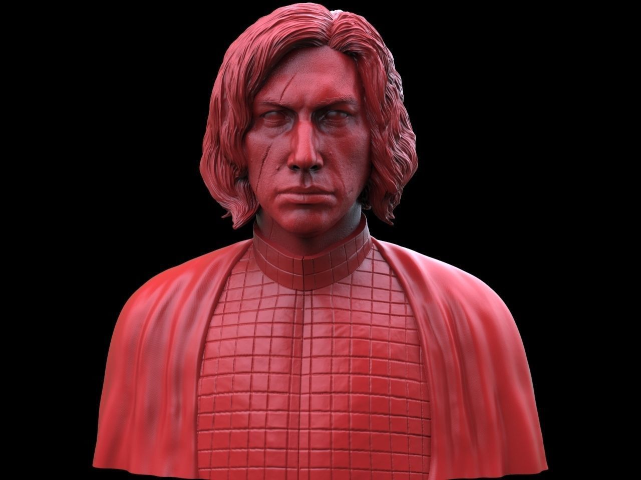 Kylo  Ren Adam Driver Bust 3D print model_6