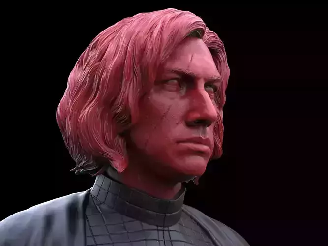 Kylo  Ren Adam Driver Bust 3D print model