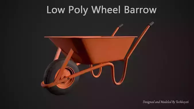 Low Poly Wheel Barrow