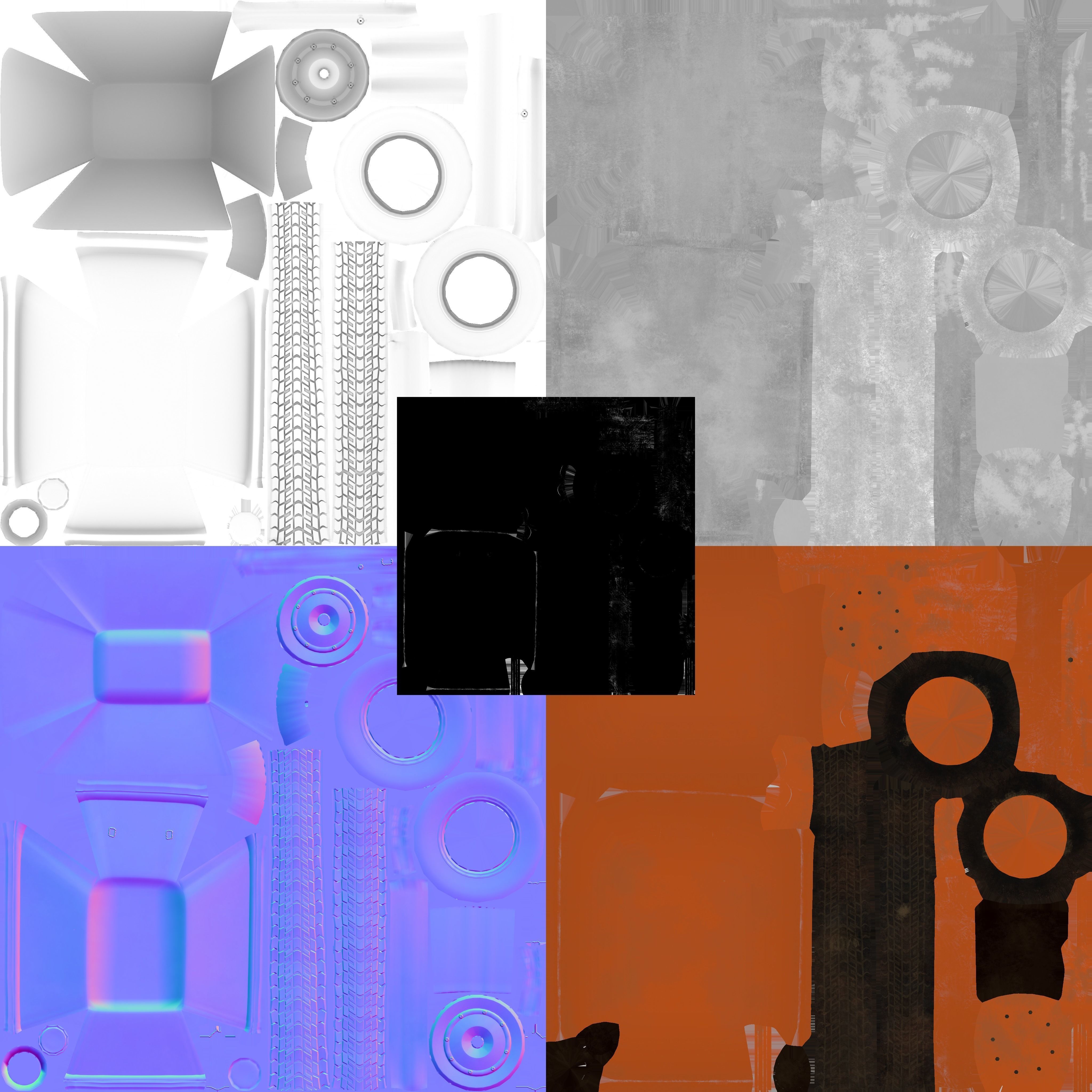 Low Poly Wheel Barrow Free low-poly 3D model_12