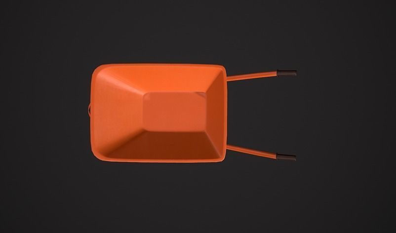 Low Poly Wheel Barrow Free low-poly 3D model_6