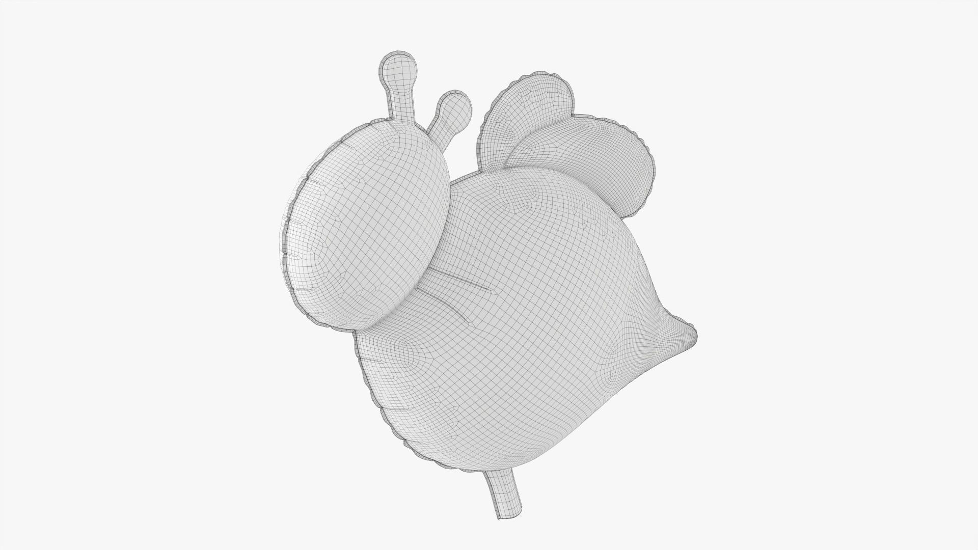 Bee decoration foil balloon 11 3D model_7